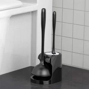 Bathroom Cleaner Cleaning Brush Toilet Plunger Silicone Toilet Plunger and Toilet Bowl Brush Set