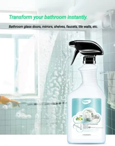 Bathroom Cleaner Spray Limescale Remover for Bathtubs, Shower Heads, Faucets, and Tiles