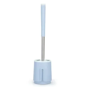 Bathroom Cleaning Supplies Wall Mounted Toilet Bowl Brush Cleaners With Silicone Bristles for Deep Cleaning