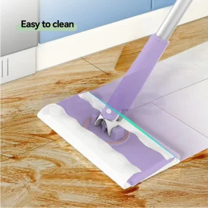 Bathroom Mini Mop Automatic Clip Cloth Household Mop Bathroom Lazy Disposable Static Dusting Mop Wipes Hands Free Touching