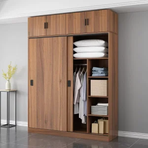 Bedroom Furniture Wooden Sliding Door Wardrobe Wardrobe Simple Modern Factory Wardrobe Sliding Door Sliding Door Robe