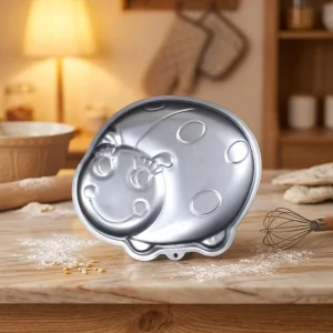 Beetle Shaped Aluminum Alloy Non-Toxic Non-Stick Microwave Oven Safe Baking Mold Cartoon Animal Cake Mould DIY Pastry