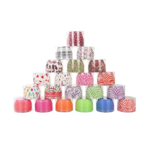 Beigu Eu Disposable Mini Cupcake Muffin Oven Safe Premium Greaseproof Paper Baking Cups Mould Rolled Rim Non Stick Eco Friendly