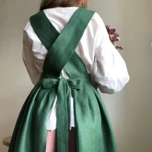Bib Apron Cotton Sleeveless Kitchen Cooking Adjustable Shoulder Strap Anti-fouling Two-Wear Restaurants Food