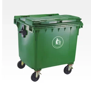 Big 1100l Outdoor Plastic Waste Bins with Wheels