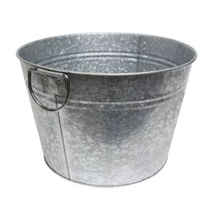 Big Size Galvanized Buckets Beverage Tin Ice Bucket Large With Handles for Beer Metal Beer Bucket