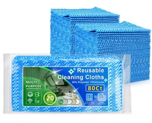 Biodegradable 80pc 30x50cm Reusable Cleaning Cloths Nonwoven Fabric Kitchen Handi Wipes Reusable Cloths