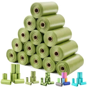 Biodegradable Compostable Trash Bag Dog Poop Bags Degradable Garbage Bin Liner PLA Custom Printed Compostable Bin Liner