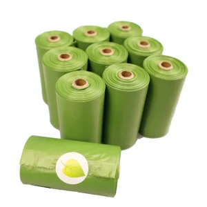 Biodegradable Compostable Trash Bag Logo Degradable Garbage Bin Liner Custom Printed Compostable Bin Liner