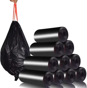 Biodegradable Disposable Eco friendly Household Trash Bags 13 33 55 Gallon Drawstring Corn Starch Garbage Bag