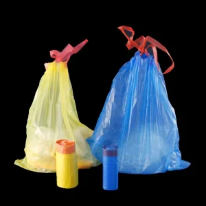 Biodegradable Drawstring Garbage Bags for Home Use 30L Capacity 30 Piece Box Tie PE Material Custom Logo Option Glossy Finish