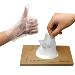 Biodegradable Industrial Disposable PLA Gloves for General Use Kitchen Household Clear Gloves Plastic Gloves Household Cleaning