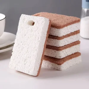 Biodegradable Natural Compostable Cellulose Coconut Walnut Scrubber Sponge Eco Friendly Quick Drying Dish Sponges