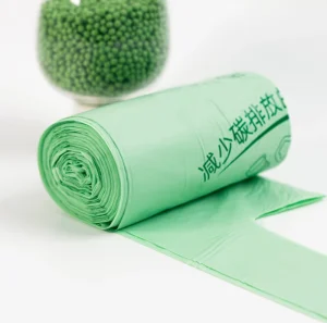 Biodegradable PBAT Vest Garbage Bag Food Packaging Liners Small Kitchen Caddy with Tie Handles Durable Waterproof Flexo Printed