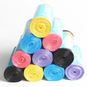 Biodegradable PE Plastic Kitchen Compostable Trash Bag Roll Recycle Drawstring Side Gusset Embossed Compostable Garbage