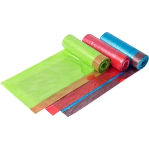 Biodegradable Side Gusset HDPE Poly Bag Disposable Heat Seal Drawstring Dustbin Trash Garbage Collection Customizable Material