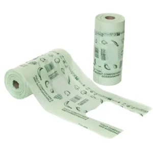Biodegradable Sustainable Cornstarch Household Kitchen Food Waste Compostable Easy Tie Handle Trash Bags