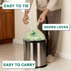 Biodegradable Trash Bag 13 Gallon with Handle for Kitchen