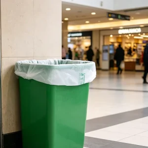 Biodegradable Waste Bags on Roll Compostable Corn Starch Garbage Bags for Municipal and Household Use