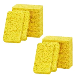 Biodegradable Wood Pulp Sponge Pad High Water Oil Absorption Scrubber Durable Kitchen Cleaning Wipe Household Dish Washing Tool