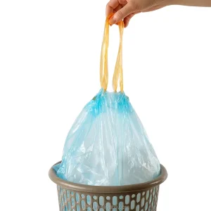 Black Drawstring Plastic Garbage Bags Roll Rubbish Bin Liner for Home Work Trash Can Garbage Bin Liner