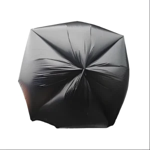 Black HDPE Disposable Heavy Duty Heat Seal Bottom Leakproof Bin Bags Custom Logo Four Color Printing for Supermarket