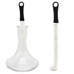 Black Handle Cleaning Brush for Hookah Narguile Base Free to Bend White Sponge Cleaning Tool Accessories Custom Logo