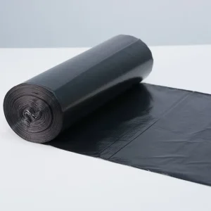 Black PE Plastic Garbage Bags Disposable Waterproof Trash Bag for General Household Waste