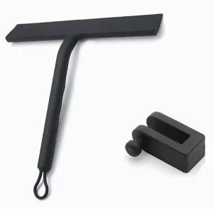 Black Reusable Silicone Squeegee for French Window Cleaning Household Ceramic Floors Custom Cleaner Squeegee