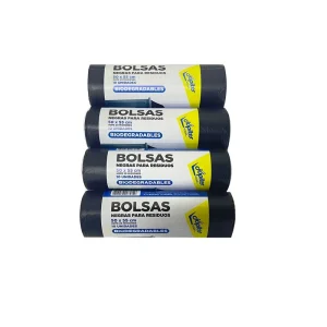Black S point Trash Garbage Bags on Roll 10pcs 30 Gallon for Daily Using Household