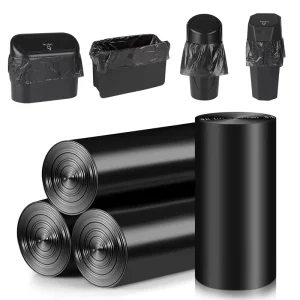 Black Small Garbage Bags Tear Resistant Trash Bag Custom Kitchen Garbage Bag on Roll Household Bin Liner