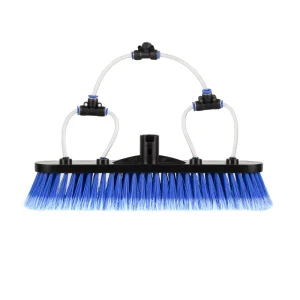 Blue 14inch Telescopic Water Fed Brush Head Window Solar Panel Cleaning Brush