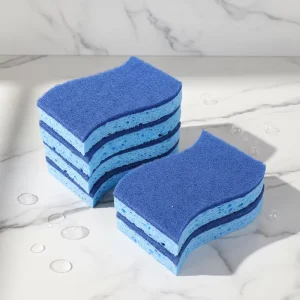 Blue 2 Layer Dishwashing Sponge 20mm Thick Rectangle High Absorption Scouring Pad Manufacturer’s Sponge
