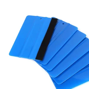Blue Felt Squeegee Car Vinyl Wrapping Tool Hard Film Application Tool with Hanging Hole Edge Wrapping Tool