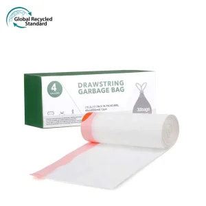 Blue High Quality Kitchen Garbage Plastic Bag Kitchen Drawstring Garbage Bag on Roll