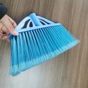 Blue Household Cleaning Brush With Soft Plastic Broom Head Dustpan Sweep Broom Stick for Home Use