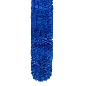 Blue Microfiber Dust Mop Head with Ruffled Design Replaceable Flat Mop Pad for Commercial Home Floor Cleaning