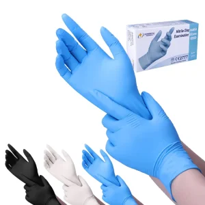 Blue Nitrile Gloves Powder Free Food Grade Disposable Nitrile Gloves 100% Nitrile