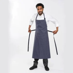 Blue Stripes PolyCotton Apron Chef Cooking Aprons for Men