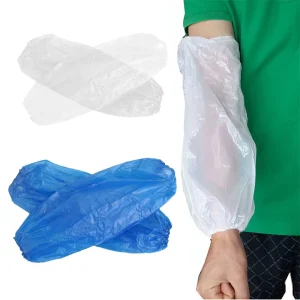 Blue White Elastic Both Side Individual Protective Waterproof Disposable Oversleeve