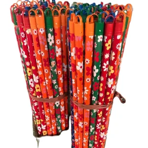 Boomstick Household Goods Wooden Sticks Mix PVC Color Wooden Broom Handle Floor Brush Sticks Made in China