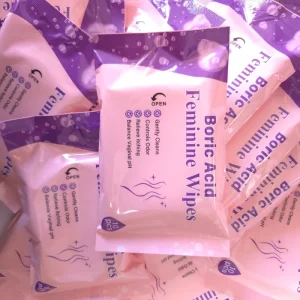 Boric Acid Feminine Yoni Wipes Disposable Intimate Hygiene Wipes for Vaginal Care Non Woven Material OEM Brand
