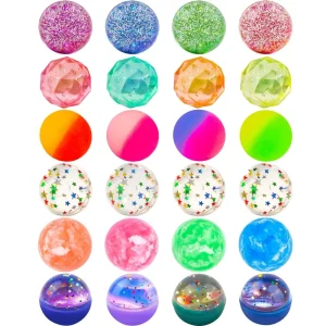 Bouncy Balls 32mm Bounce Balls 6 Styles High Bouncing Balls Toys for Kids Party Favors Birthdays Gift Classroom