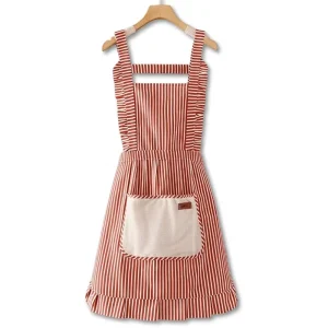 Breathable Cotton Apron Women’s Sleeve Turban Set New Style Kitchen Household Cooking Oil-proof Anti-fouling Waist Western
