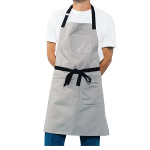 British Style Apron Cotton Workwear for Coffee Shops Catering Restaurants & Kitchens Customizable Logo