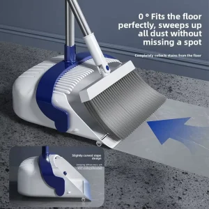 Broom Dustpan Combo Set New Style Household Non Stick Hair Folding Broom Plastic Dustpan Floor Cleaning Gadget TS4 Model