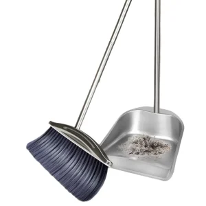 Broom Dustpan Set Household Broom Hair Stainless Steel Garbage Shovel Broom Sweeping Strong and