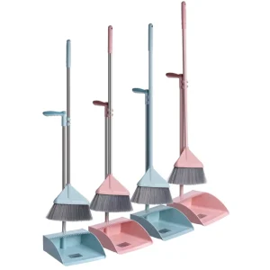 Broom Plastic Household Cleaning Soft Broom and Dustpan Set