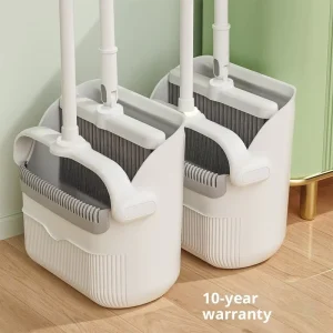 Broom Set with Dustpan Household Broom and Dustpan Combination Soft Bristle Folding Sweeper for Hair and Dust