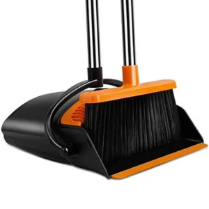 Broom and Dustpan Dustpan with Broom Combo 52″ Long Handle Broom for Home Kitchen